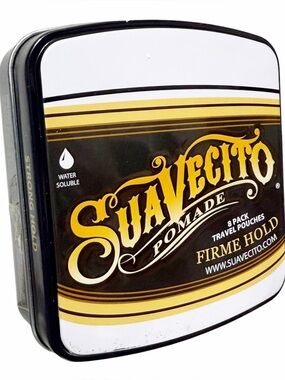 SUAVECITO Pomade 8 Pack Firm Hold Travel Pouches in Tin - NEW